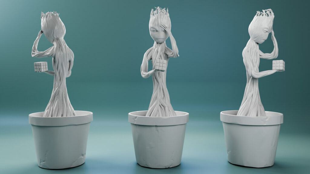 Sculpture 3D Groot par DEHAIS Coralie